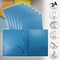Better Office Products 2 Pocket Heavyweight Plastic Folder Portfolio With Prongs, Letter Size, Light Blue, 24PK 86621 - alternate 3